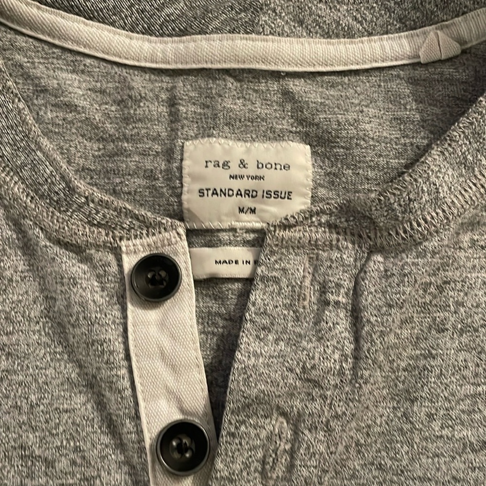 Medium Gray Rag and Bone Long Sleeve Top